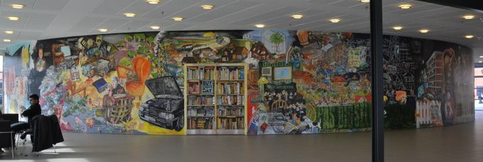 Erik Hagens' cirka 135 kvadratmeter store vægmaleri 